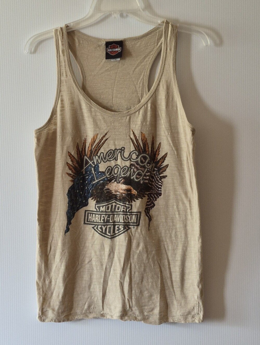 Harley-Davidson Buddy Stubbs Pheonix Arizona Tan Eagle Graphic Racerback Tank